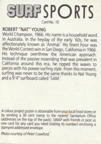 1985 Weet-Bix Surf Sports #10 Nat Young Back